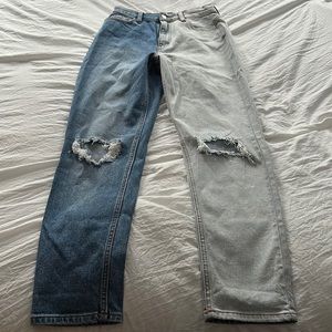 FashionNova two toned NEW jeans